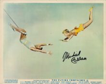 Michael Callan signed The Flying Fontaines 10x8 inch vintage colour lobby card. Good condition.