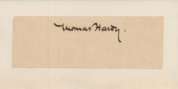 Thomas Hardy clipped signature. English Novelist. Good condition. All autographs come with a