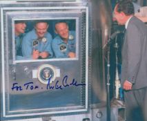 NASA signed Michael Collins Colour Photo 10x8 Inch for Tom was an American astronaut who flew the