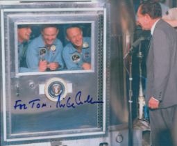 NASA signed Michael Collins Colour Photo 10x8 Inch for Tom was an American astronaut who flew the