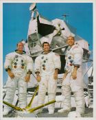 NASA signed Alan Bean Colour Photo 10x8 Inch. Was an American naval officer and aviator,