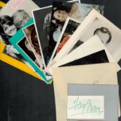 Actors' collection Mixed - Twelve signed items, 8x5 inches and smaller. A collection of photos,