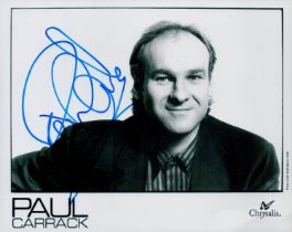 Paul Carrack signed 10x8inch black and white photo. Good condition. All autographs come with a