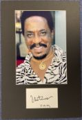 Ike Turner 18x12 inch overall mounted signature piece includes signed white card and colour photo.