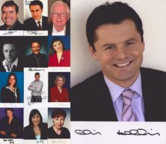 TV collection 13 signed 6x4 colour promo photos signatures include Dermot Murnaghan, David Croft,