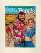 Glen Campbell signed 14x11 inch overall mounted People Weekly magazine cover page dated June 1980.