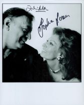 Sophia Loren and Zubin Mehta signed 10x8inch black and white photo. Good condition. All autographs