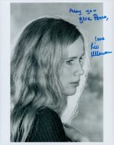 Liv Ullman signed 10x8inch black and white photo. Good condition. All autographs come with a