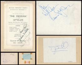 Autograph Book with 8 Signatures. Includes Bonnie Tyler, Gertrude Entwistle, Minnie Powell,