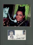 Eartha Kitt 16x12 inch overall mounted signature piece includes signed FDI PM New York 1986 Apr 29