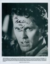 Wings Hauser signed 10x8inch black and white movie still. Good condition. All autographs come with a