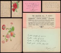 Vintage Autograph Book with Personal Notes, Inscriptions and Illustrations. Good condition. All