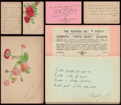 Vintage Autograph Book with Personal Notes, Inscriptions and Illustrations. Good condition. All