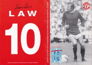 Autographed MAN UNITED : A superbly produced menu for a Sportsman's Evening at Old Trafford,
