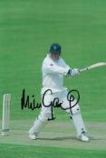 Mike Gatting signed 12x8 inch colour photo pictured in action for Middlesex. Good condition. All