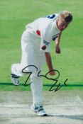 Glen Chapple signed 12x8 inch colour photo pictured in action for Lancashire. Good condition. All