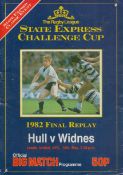 Rugby League Andy Gregory and David Topliss signed Hull v Widnes 1982 Challenge Cup Final Replay