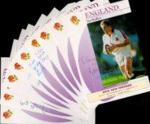 Rugby Union collection 10, signed 8x6 inch England legends promo photos includes some great names