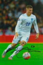 Ross Barkley signed 12x8 inch colour photo pictured in action for England. Good condition. All