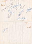 Autographed LEEDS UNITED 12 x 8 Scrapbook Page : An A4 size page taken from an exercise book and