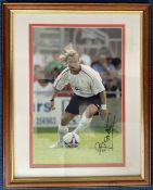 Football Former Liverpool Midfielder Boudewijn Zenden Signed 12x8 inch Colour Photo, In Wood Frame