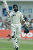 Mohammad Yosuf signed 12x8 inch colour photo picture while playing test match cricket for