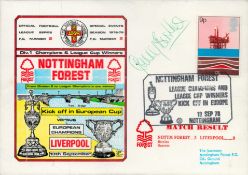 Football. Gary Birtles signed official Nottingham Forest V Liverpool 1978 Dawn Official Football