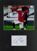 Edson Cavani 16x12 inch overall mounted signature piece includes signed album page and colour