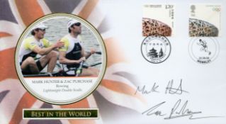 Mark Hunter and Zac Purchase (Rowing lightweight double sculls) signed Best in the World Beijing
