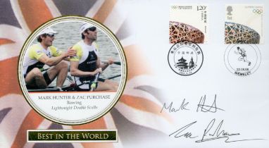 Mark Hunter and Zac Purchase (Rowing lightweight double sculls) signed Best in the World Beijing