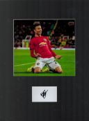 Mason Greenwood 16x12 inch overall signature piece includes signed album page and colour photo