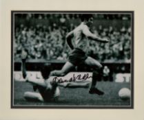 Howard Kendall signed 12x10 inch overall mounted black and white photo pictured during his playing
