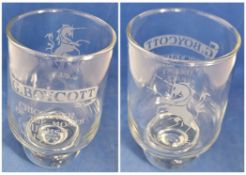 G. Boycott Cricketer of The Month August 1977 Engraved W.C.L.S. Whisky Glass. Good condition. All