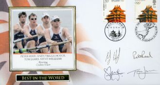 Peter Reed, Andy Triggs-Hodge, Tom James and Steve Williams (Rowing coxless fours) signed Best in