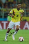 Jefferson Lerma signed 12x8 inch colour photo pictured in action for Colombia. Good condition. All