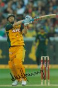 David Hussey signed 12x8 inch colour photo pictured while playing for Australia in one day