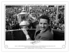 Autographed DAVE MACKAY 16 x 12 Limited Edition : Tottenham captain DAVE MACKAY poses with the FA