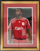 Football Former Liverpool Midfielder Ryan Babel Signed 10x8 inch Colour Photo, In Wood Frame