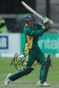 AB de Villiers signed 12x8 inch colour photo pictured in action for South Africa in one day