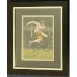 Football. Glenn Hoddle Signed Colour photo, Mounted then Framed to an overall size of 12 x 10