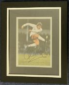 Football. Glenn Hoddle Signed Colour photo, Mounted then Framed to an overall size of 12 x 10