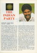 Cricket England v India 1986 Headingly test match multi signed vintage programme includes legends