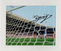 John Aldridge signed 12x10 inch overall mounted colour photo pictured during all Merseyside cup