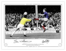 Autographed COLIN STEIN / EVAN WILLIAMS 16 x 12 Limited Edition : Rangers striker COLIN STEIN flicks