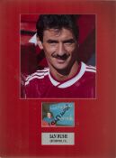 Ian Rush 16x12 inch overall mounted signature piece includes signed magazine colour photo and