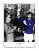 Autographed JOHN GREIG 16 x 12 Limited Edition : Rangers captain JOHN GREIG poses with the