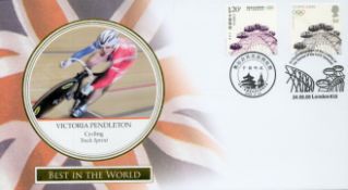 Victoria Pendleton (Cycling track sprint) UNSIGNED Best in the World Beijing Olympic games FDC.