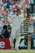 Alastair Cook signed 12x8 inch colour photo pictured while playing test match cricket for England.