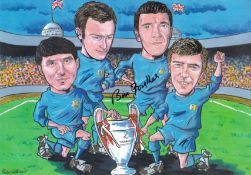 Autographed BILL FOULKES 12 x 8 Caricature : A superbly produced Caricature, by renound artist