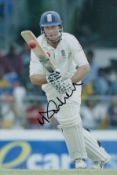 Michael Vaughan signed 12x8 inch colour photo pictured in action for England. Good condition. All